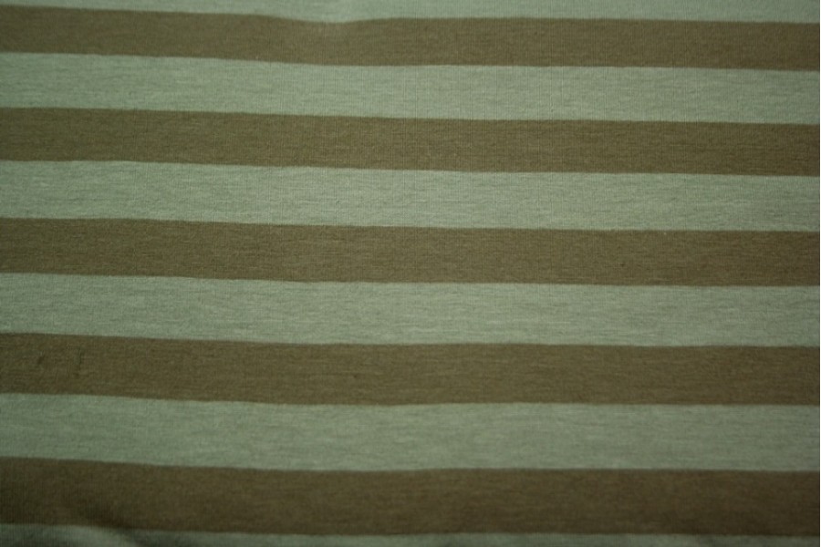 10cm Jersey mit mittelbreiten Streifen oliv / khaki    (Grundpreis € 16,00)